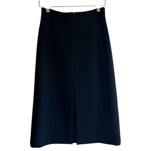Judith & Charles a-line front slit midi skirt in black Sz 4 excellent condition